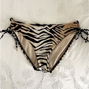 Victoria Secret Tiger Print Bikini bottoms with side ties